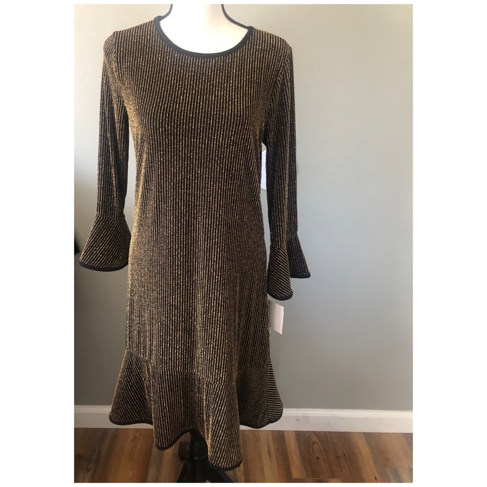 Michael Kors Black and Gold sequence dress